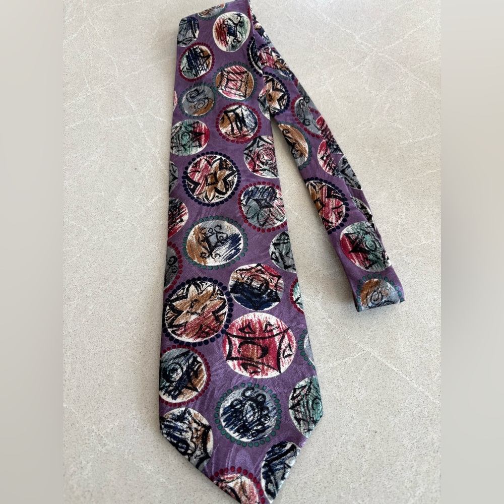 Designer Multicolor Patterned Men's Tie